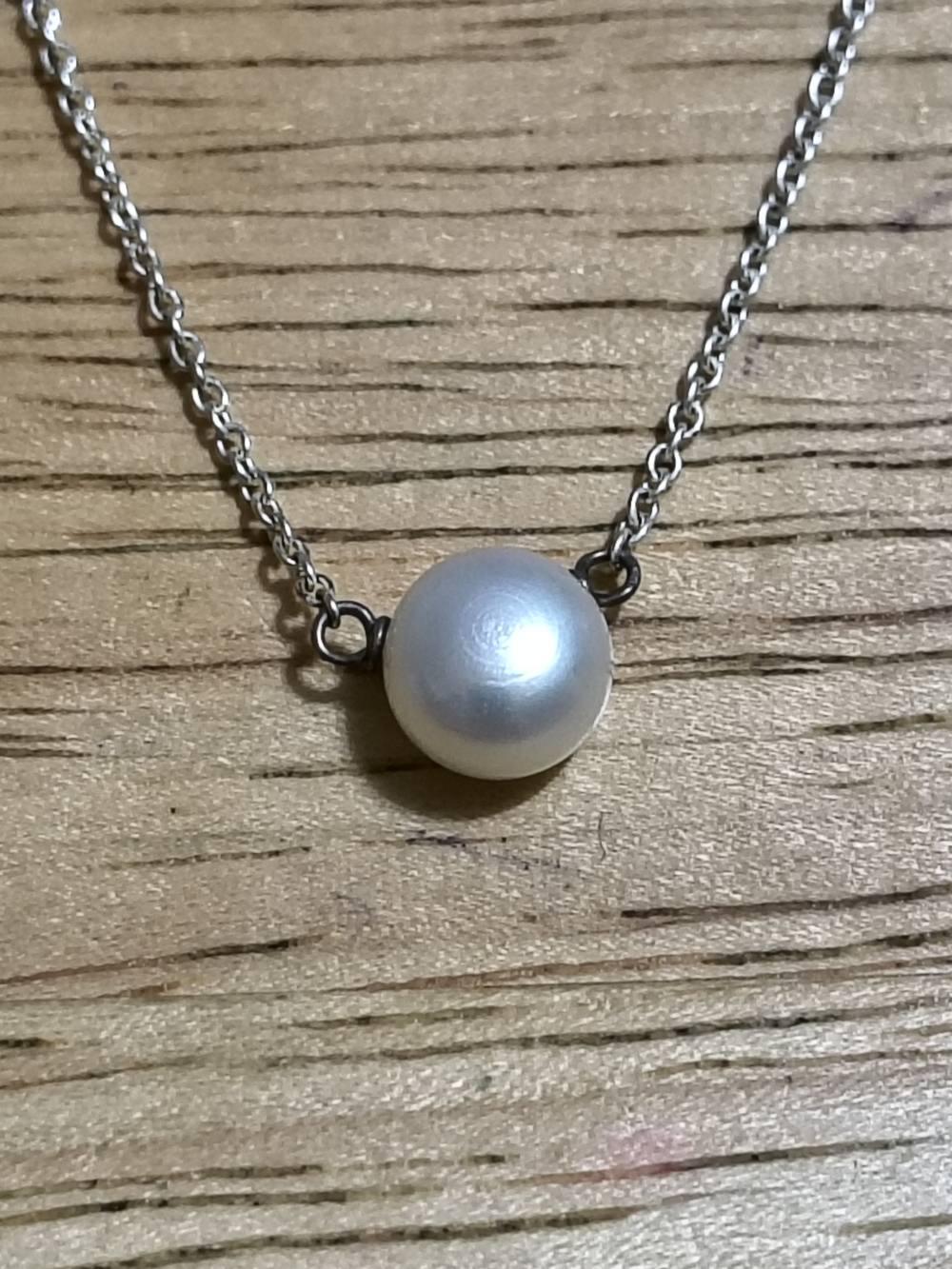 Vntg Sterling Silver & White Pearl Pendant Necklace - Timeless Women's Jewelry